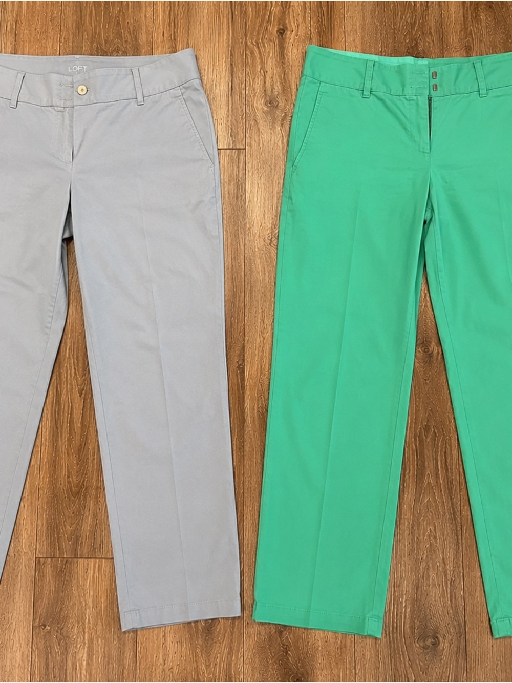 Women’s Size 8 Pants Bundle – Tommy Hilfiger Green + LOFT Gray
